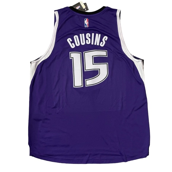 Size XXL Men Demarcus Cousins Sacramento Kings Swingman NBA Basketbal Jersey - Picture 4 of 5